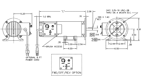Magnapak 56C TENV Dimensions Diagram